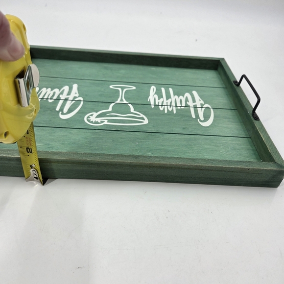 Green Wooden Happy Hour Serving Tray - Picture 11 of 11